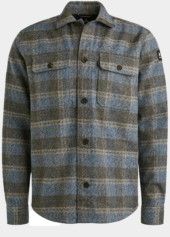 Vanguard Casual hemd lange mouw Blauw LONG SLEEVE SHIRT Check Brush VSI2509233/5279