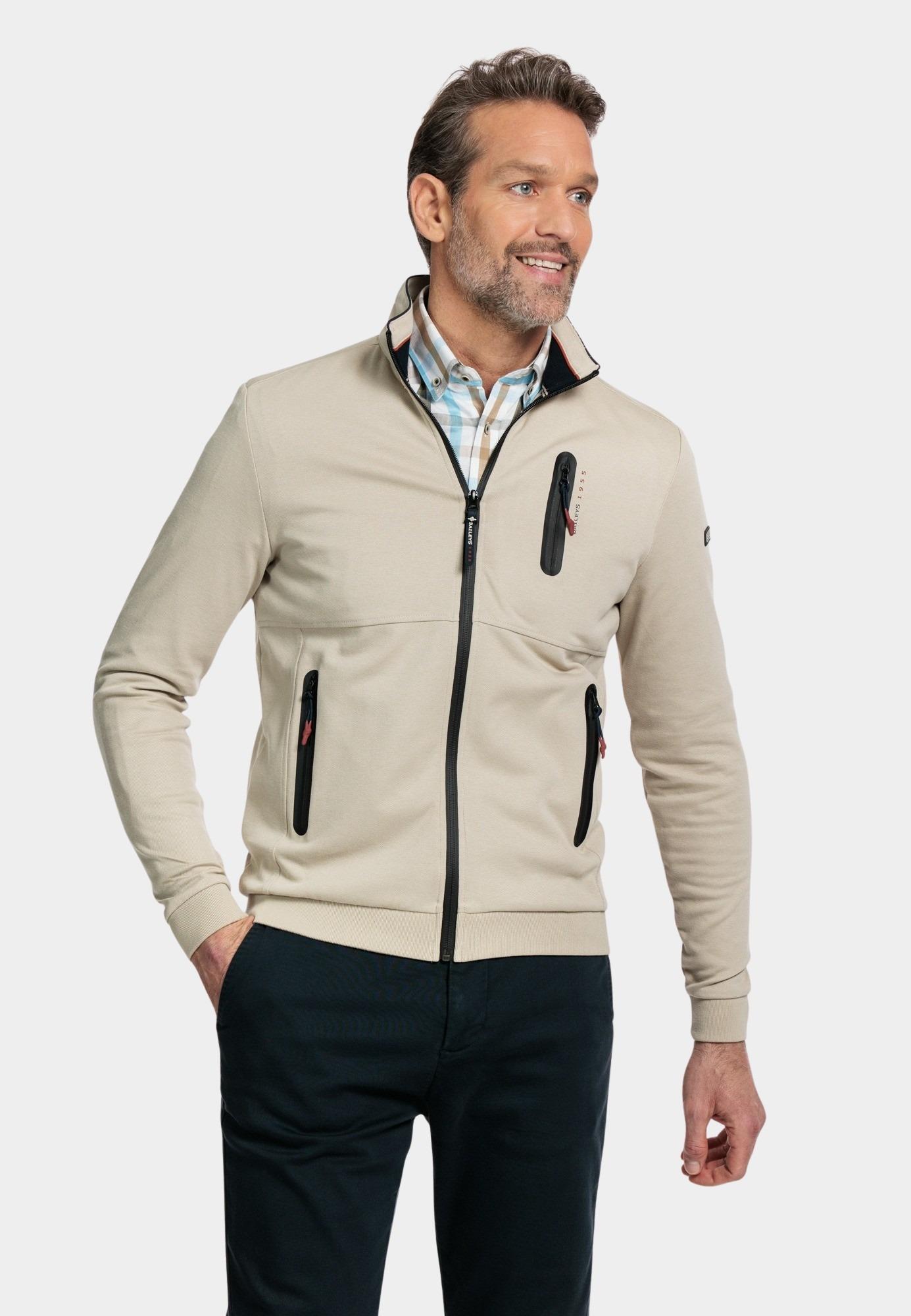 Baileys Vest Beige Sweat Cardigan Zip  double fa 412202/82
