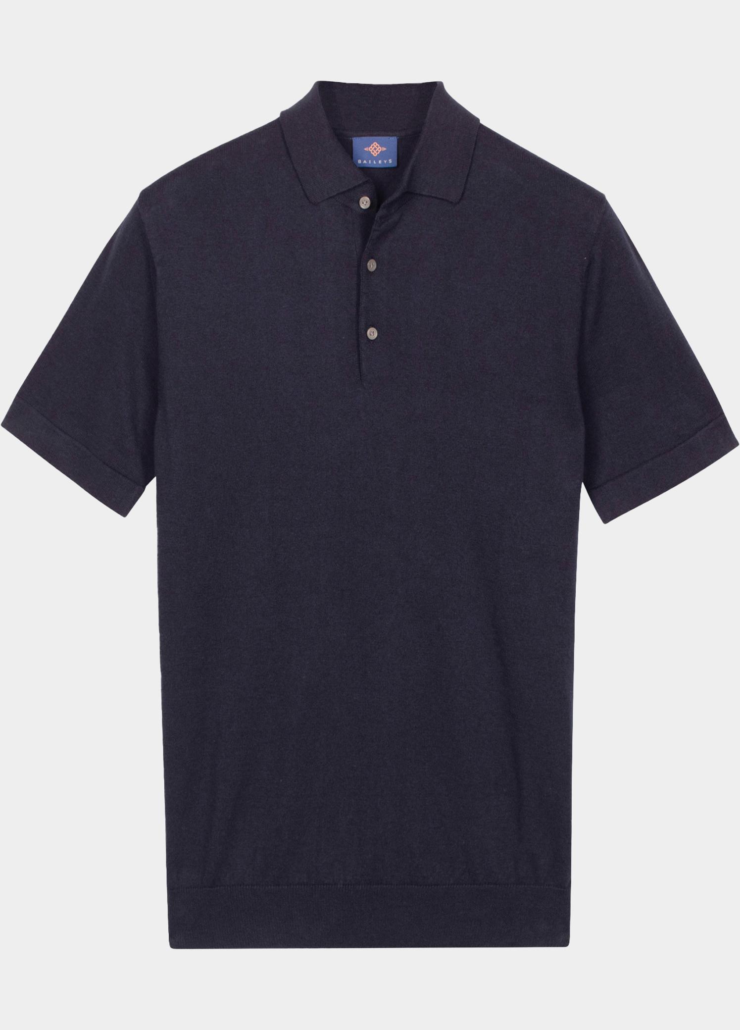 Baileys Polo heren Blauw Polo knitted-SS Polo Collar 1 615788/60