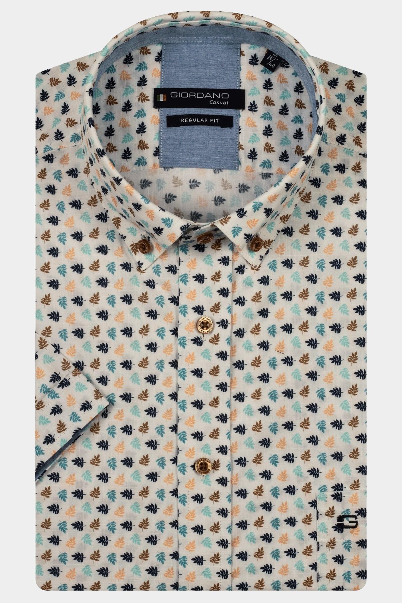 Giordano Casual hemd korte mouw Oranje League short sleeve button do 516031/25