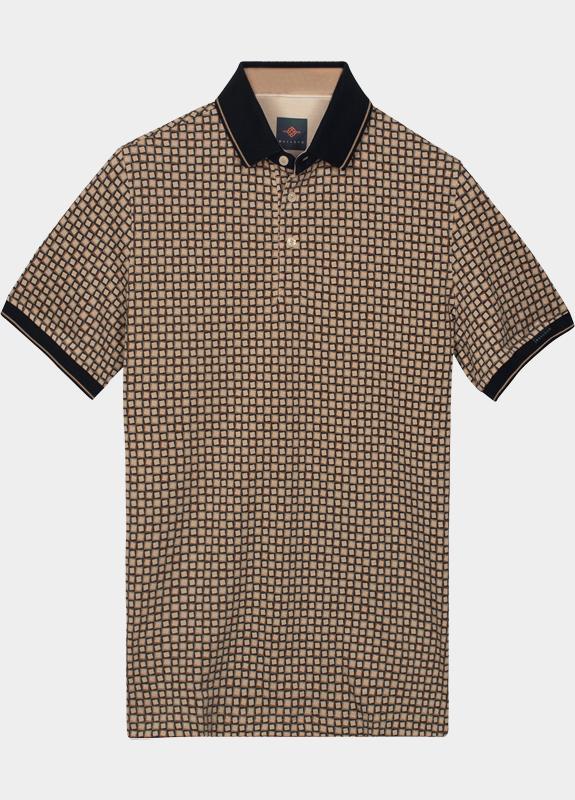 Baileys Polo heren Bruin Poloshirt 2-tone Pique, all o 615231/83