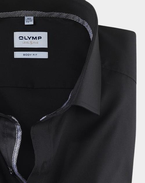 Olymp Business hemd lange mouw Zwart Level Five 076769/68