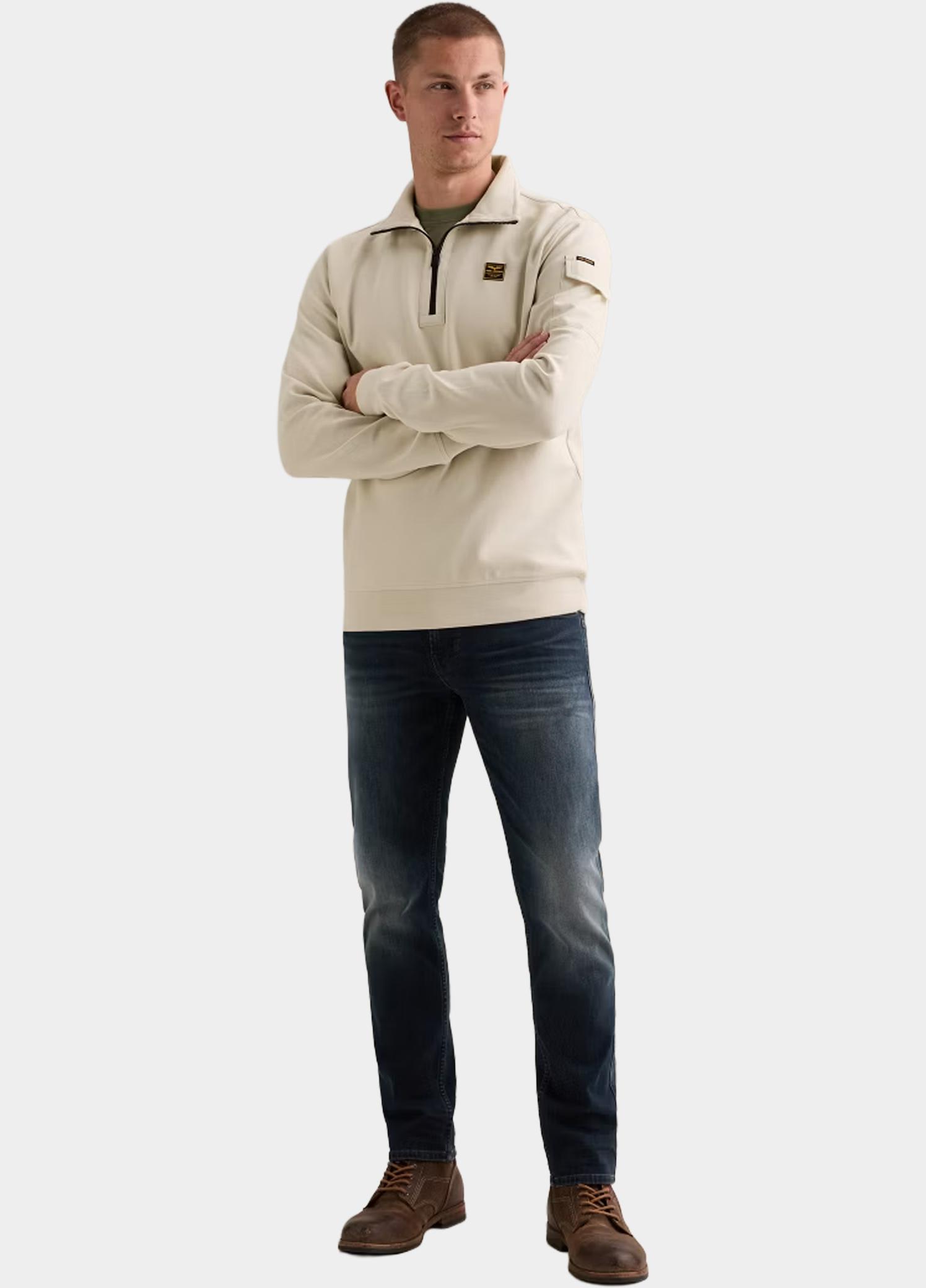 PME Legend Half Zip Beige Half zip collar interlock jer PSW2608423/7013