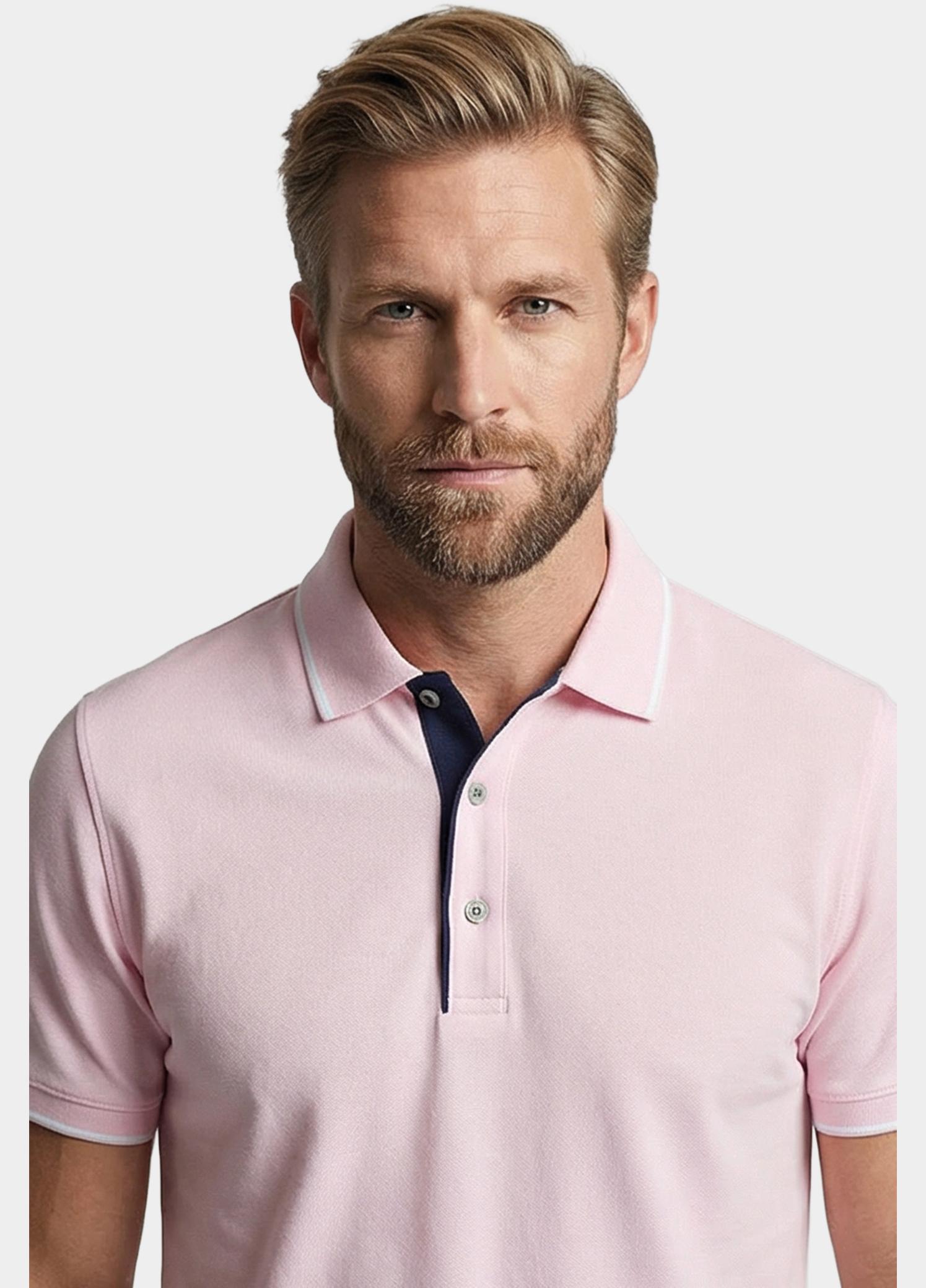 Giordano Polo heren Roze Torino Short Sleeve Polo Two- 616552/51