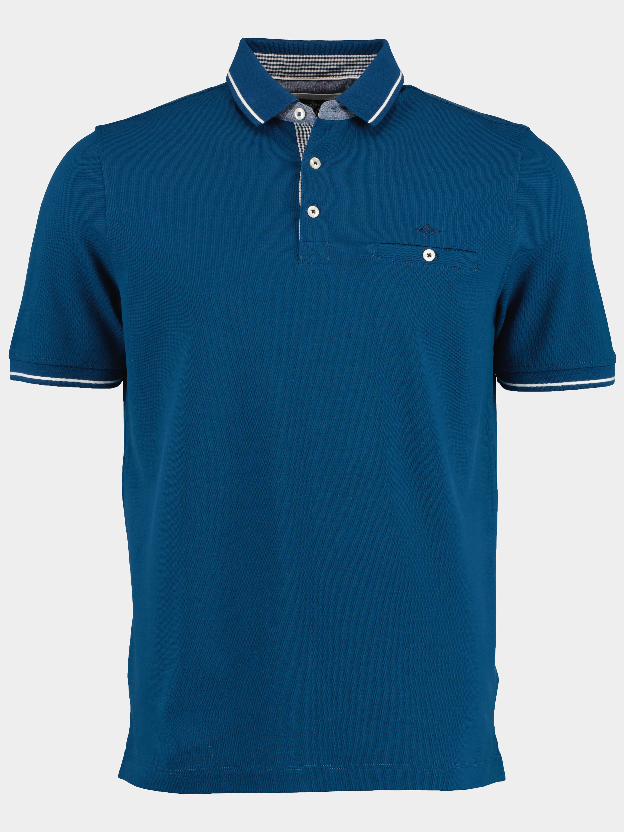 Baileys Polo korte mouw Blauw Poloshirt - with chestpocket 315214/63