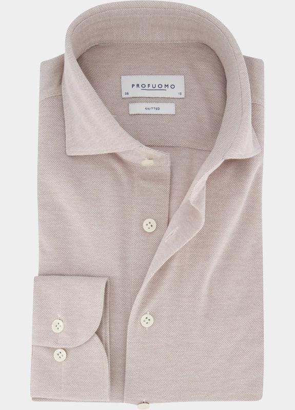 Profuomo Business hemd lange mouw Beige Huxtable PP2H00009/B