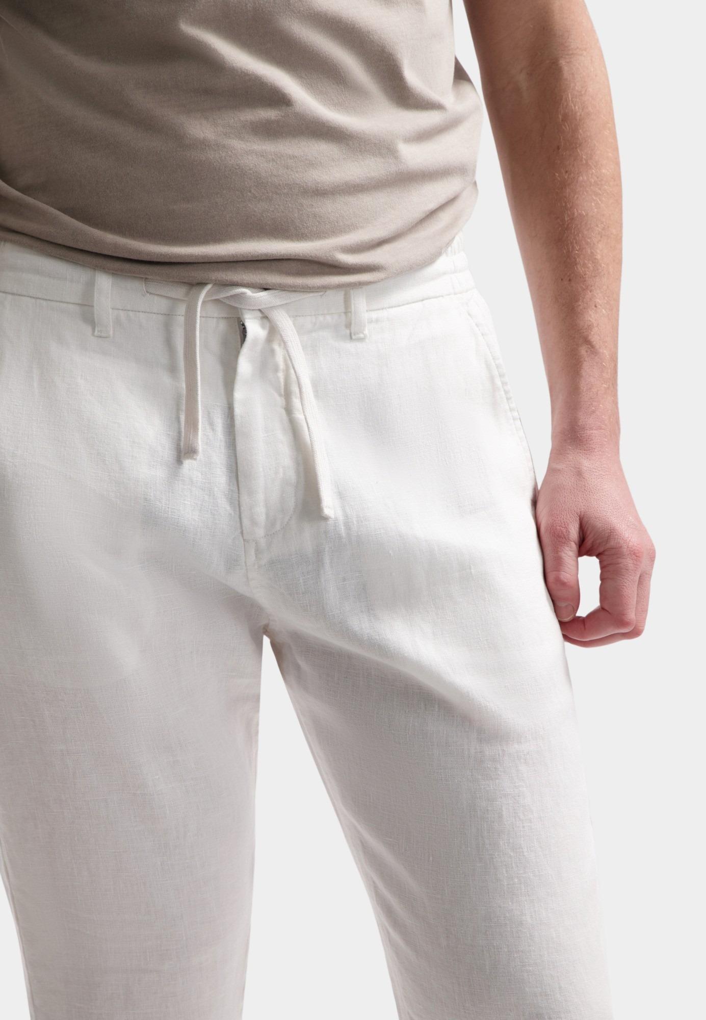 Dstrezzed Linnen Broek Wit DS_James Beach Pants 501822S/100