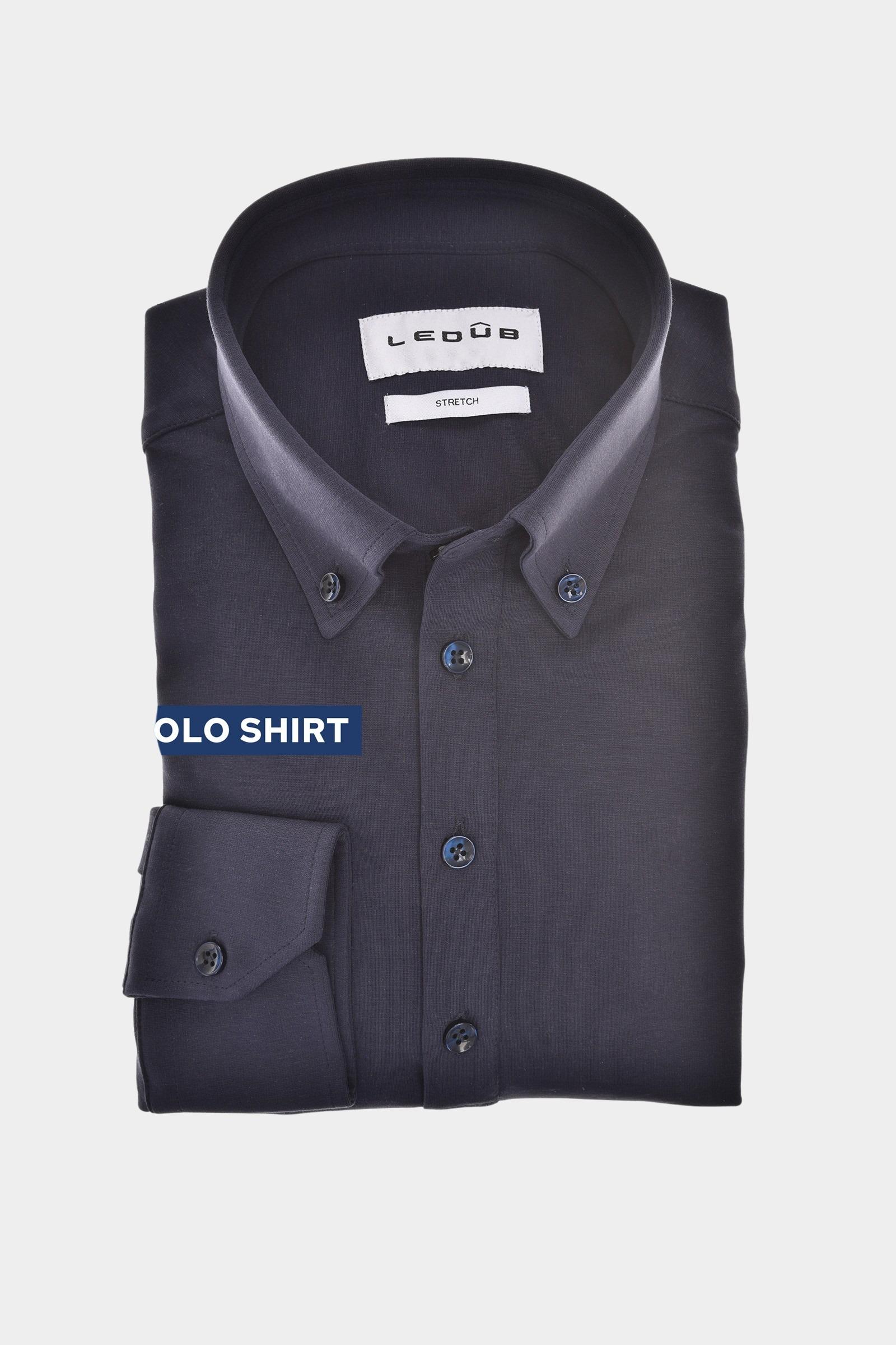 Ledub Polo lange mouw Blauw MFP5 0143091/190-000-000