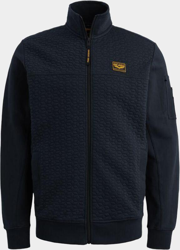 PME Legend Vest Blauw Zip jacket jacquard interlock PSW2602475/5281