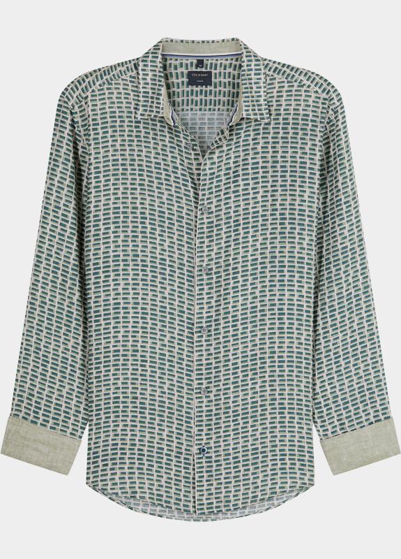Olymp Overhemd heren Groen Casual 405814/47