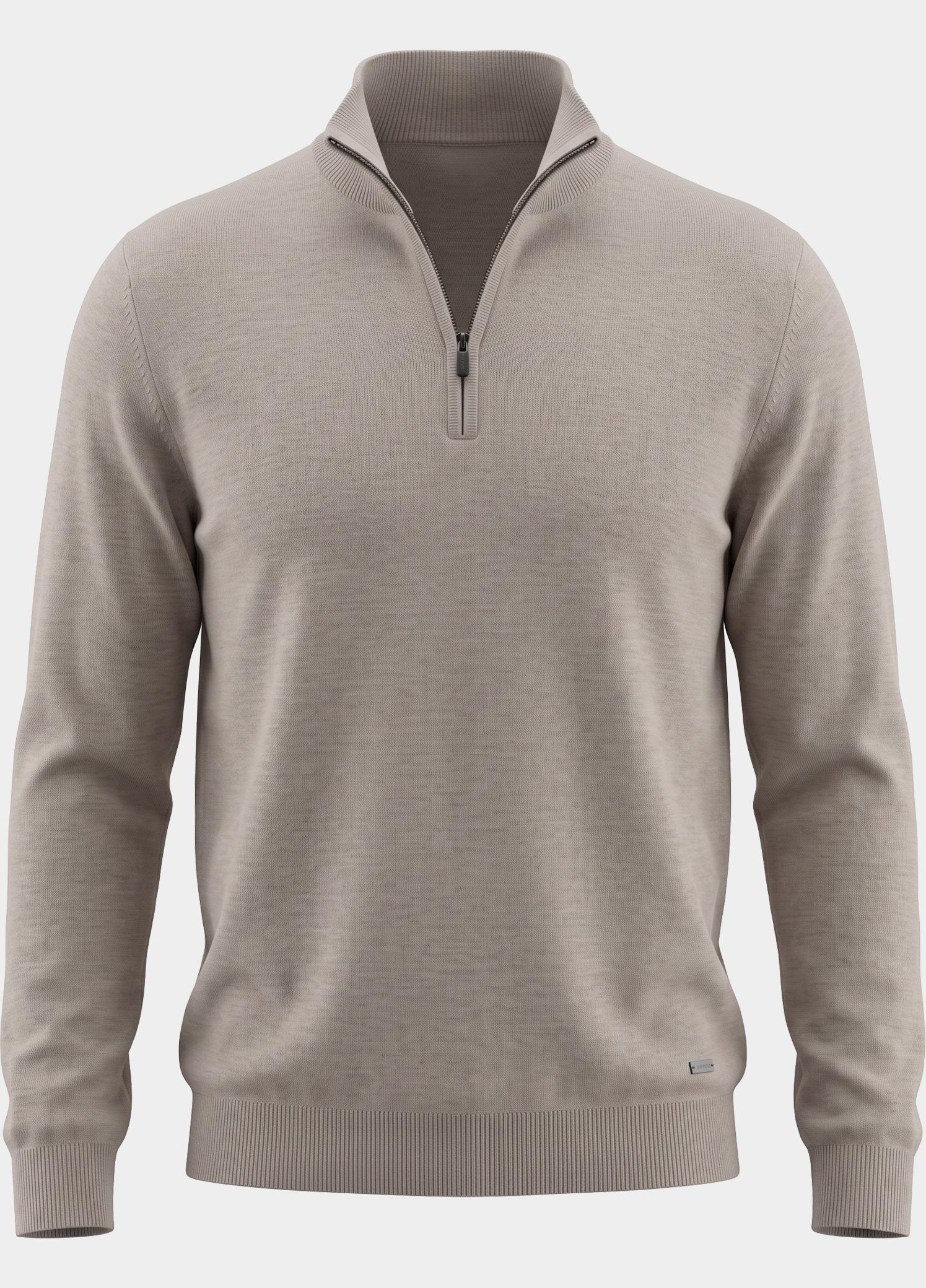Born With Appetite Half Zip Beige Lux Pull Halfzip Merino BWA00005LU15/2500 Sand