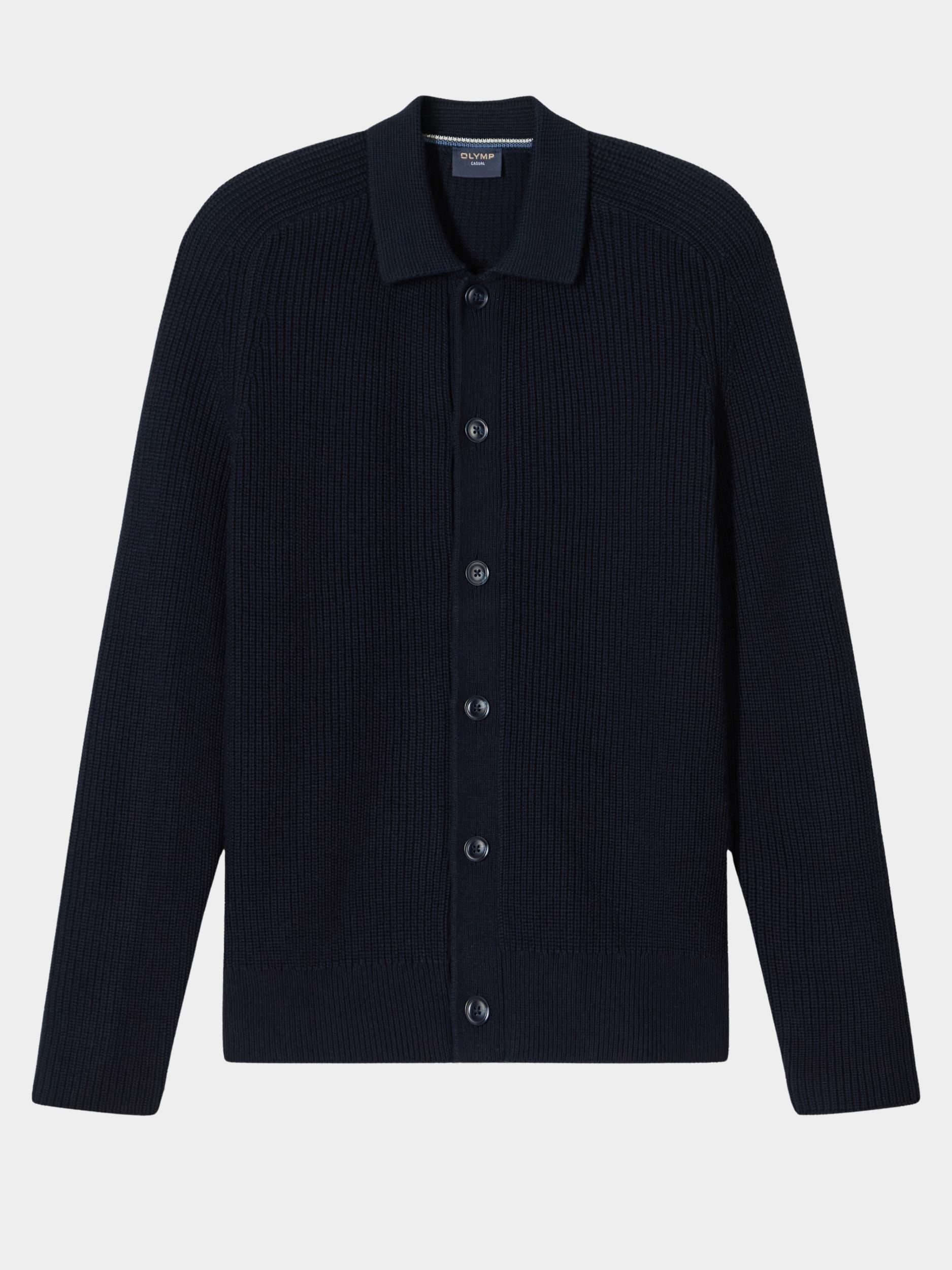 Olymp Vest Blauw Jacket Strick 531686/18
