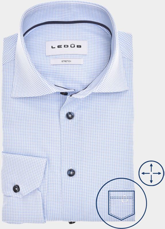 Ledub Business hemd lange mouw Blauw  0701955/130-190-000