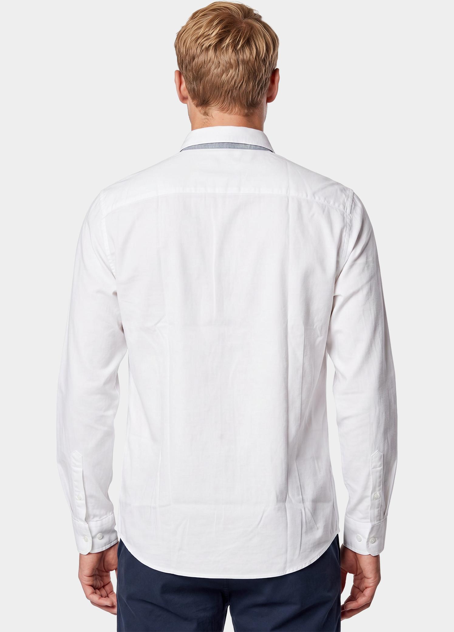 Bos Casual hemd lange mouw Wit Linnen Shirt 5405.426/100