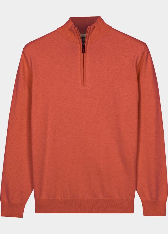 Baileys Half Zip Oranje Pullover 1/2 zip  with low po 618400/345
