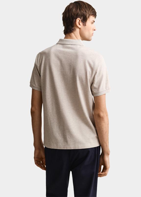 Gant Polo heren Beige Regular Fit Shield piqué polo 2210/198