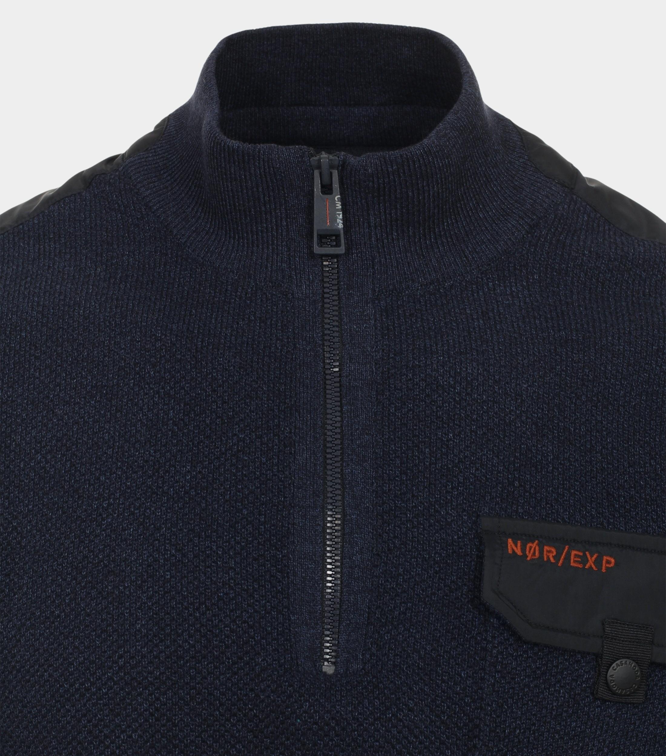 Casamoda Vest Blauw Stricktroyer 434104600/105