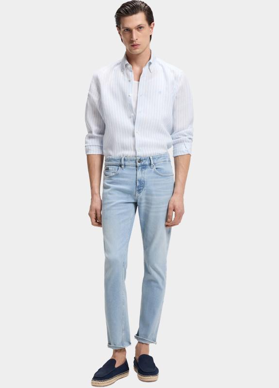 BOSS Black Katoenen 5-Pocket Blauw C-Delaware 10263151 03 50561997/429