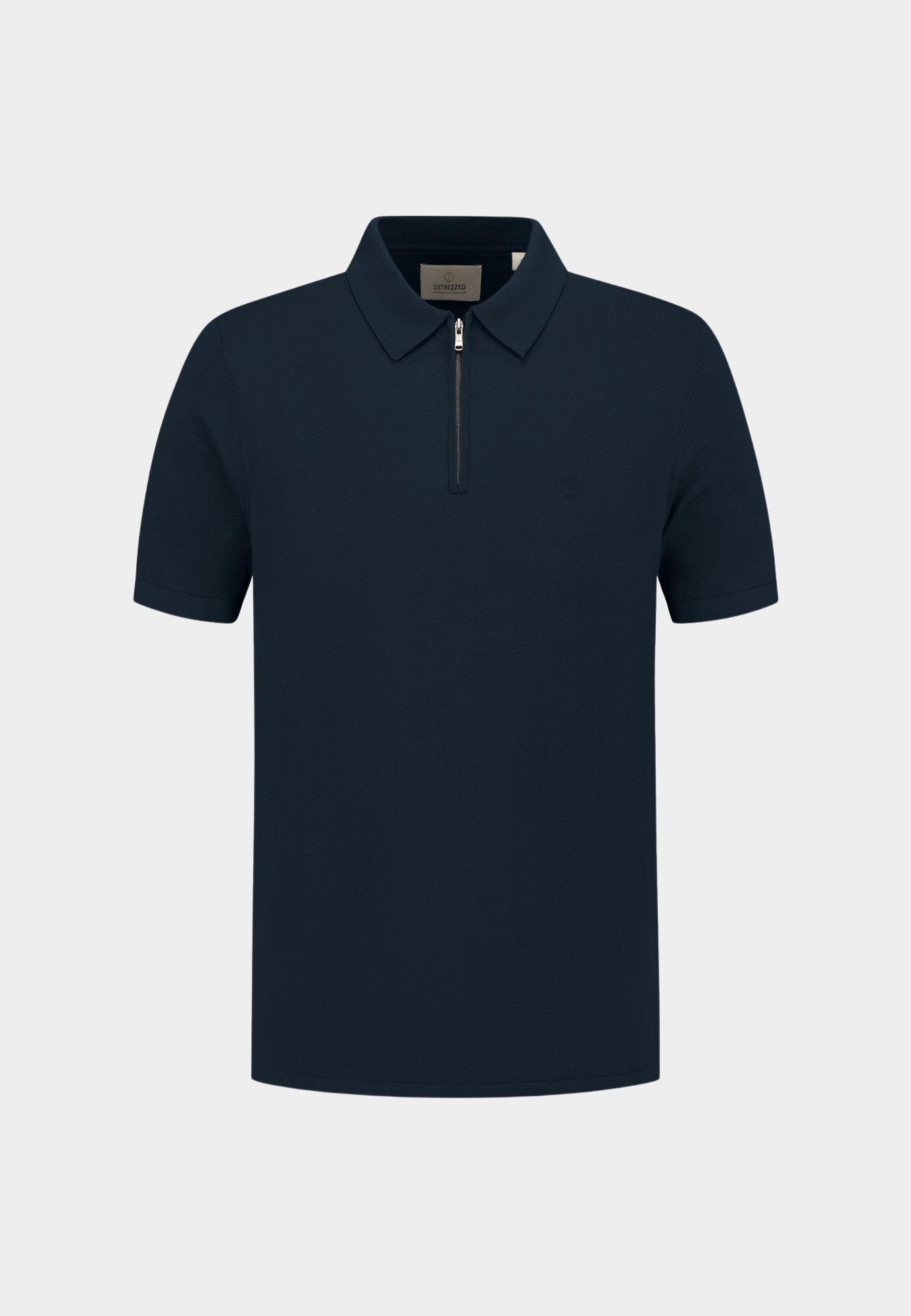 Dstrezzed Polo korte mouw Blauw DS_Dorian Zip Polo 420062-SS25/649