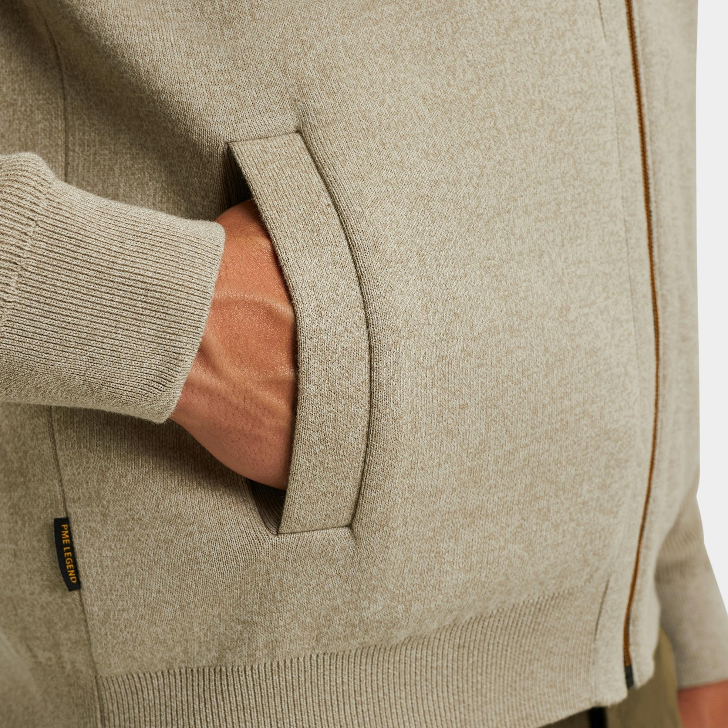 PME Legend Vest Beige Zip jacket cotton double face PKC2509368/8011