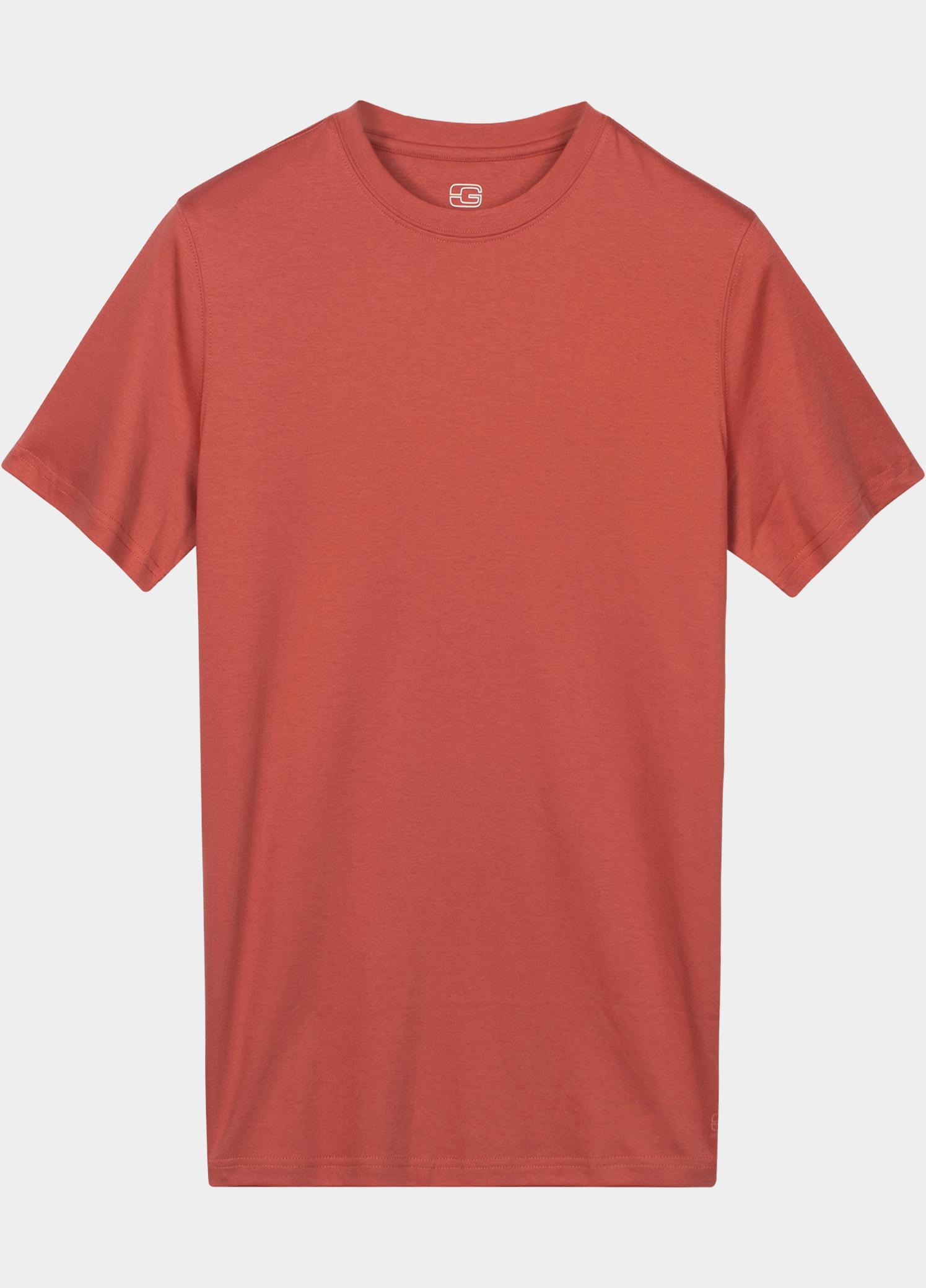 Giordano T-shirt heren Rood Luca T-shirt Liquid Cotton - 615078/30