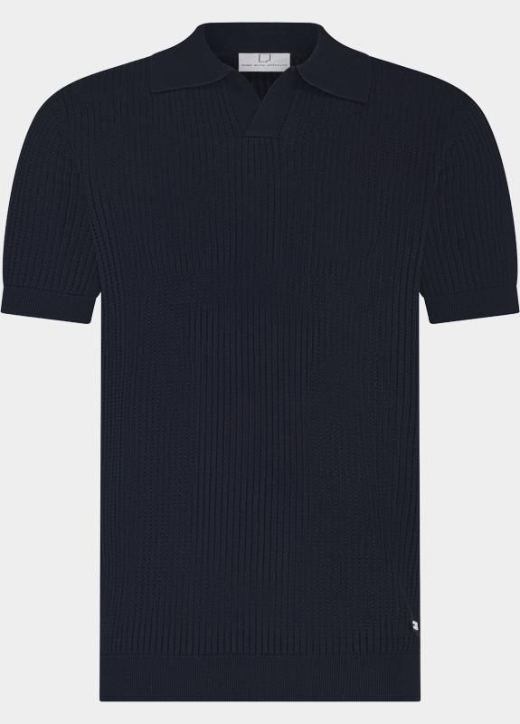 Born With Appetite Polo heren Blauw Richard Knitted Polo Ss Halfz BWA26106RI21/4001