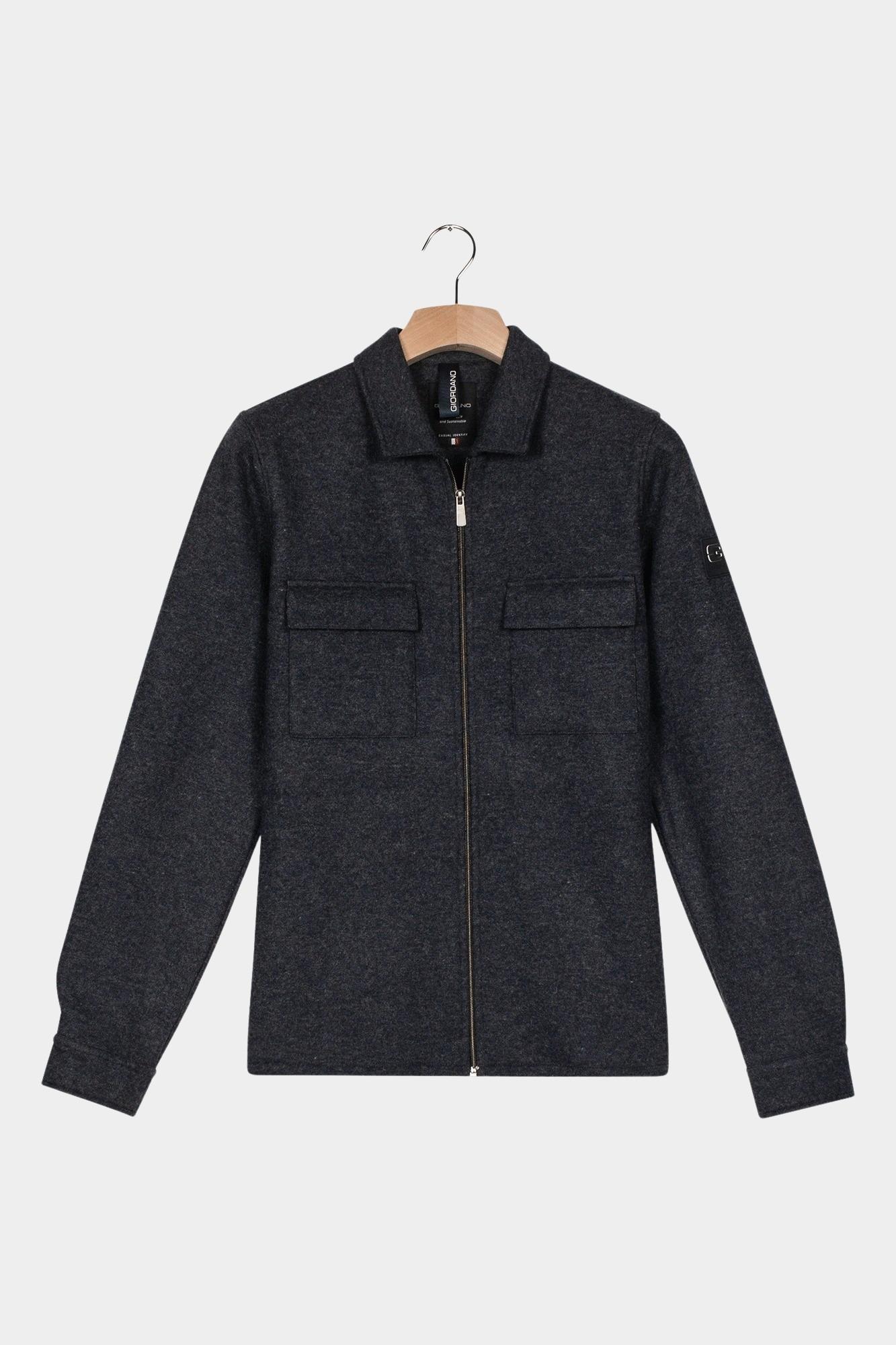 Giordano Overshirt Blauw Carissio Full Zip Overshirt K 527517/65