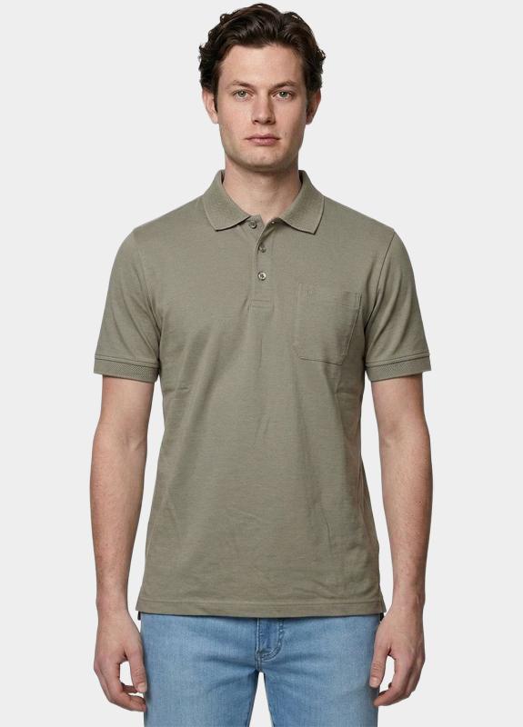 Bos Polo heren Beige Easy Care 214008484/242 Dark Sand