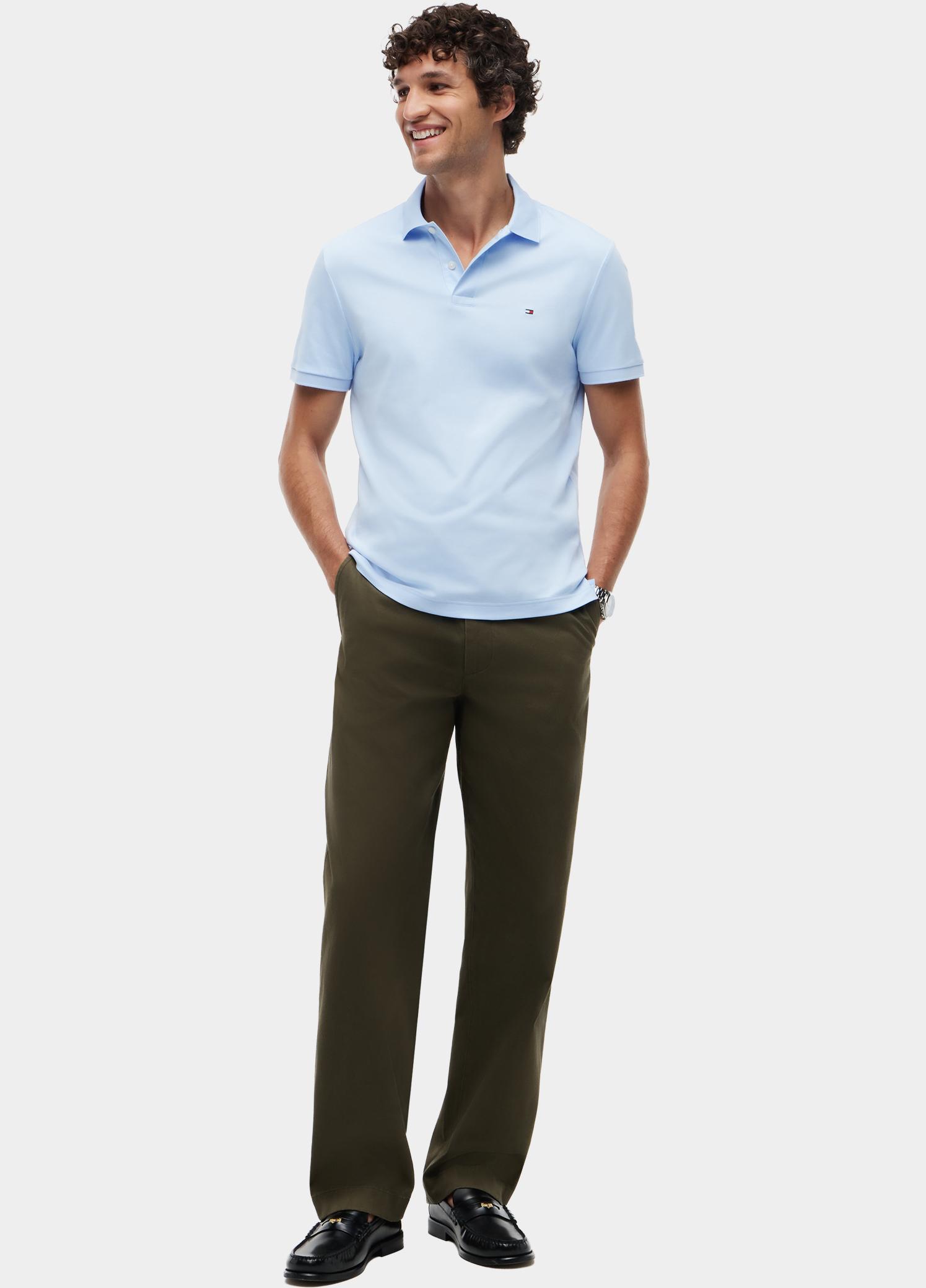 Tommy Hilfiger Polo heren Blauw LIQUID COTTON REG SEASONAL PO MW0MW39994/C3Q