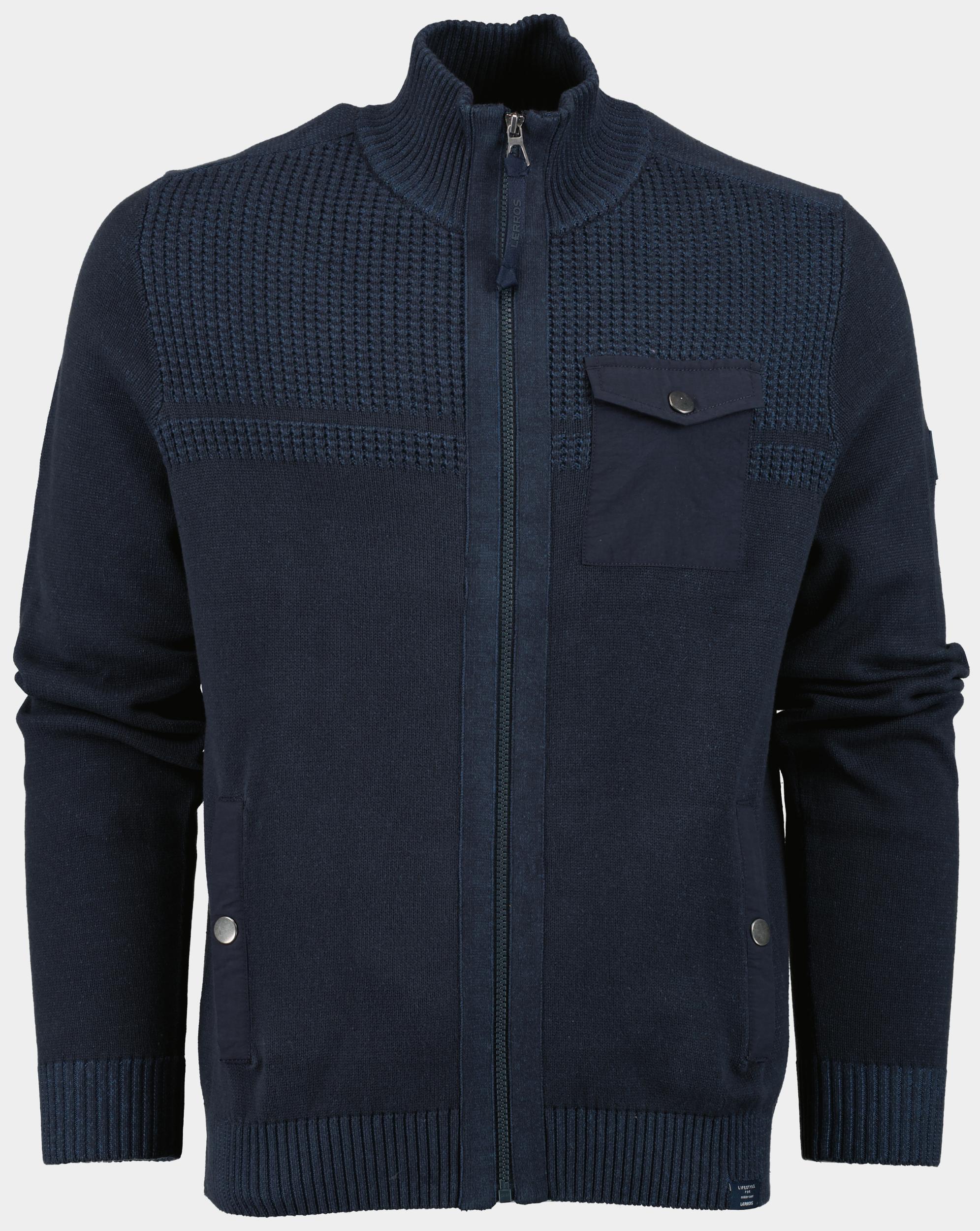 Lerros Vest Blauw STRICKJACKE 2495507/485