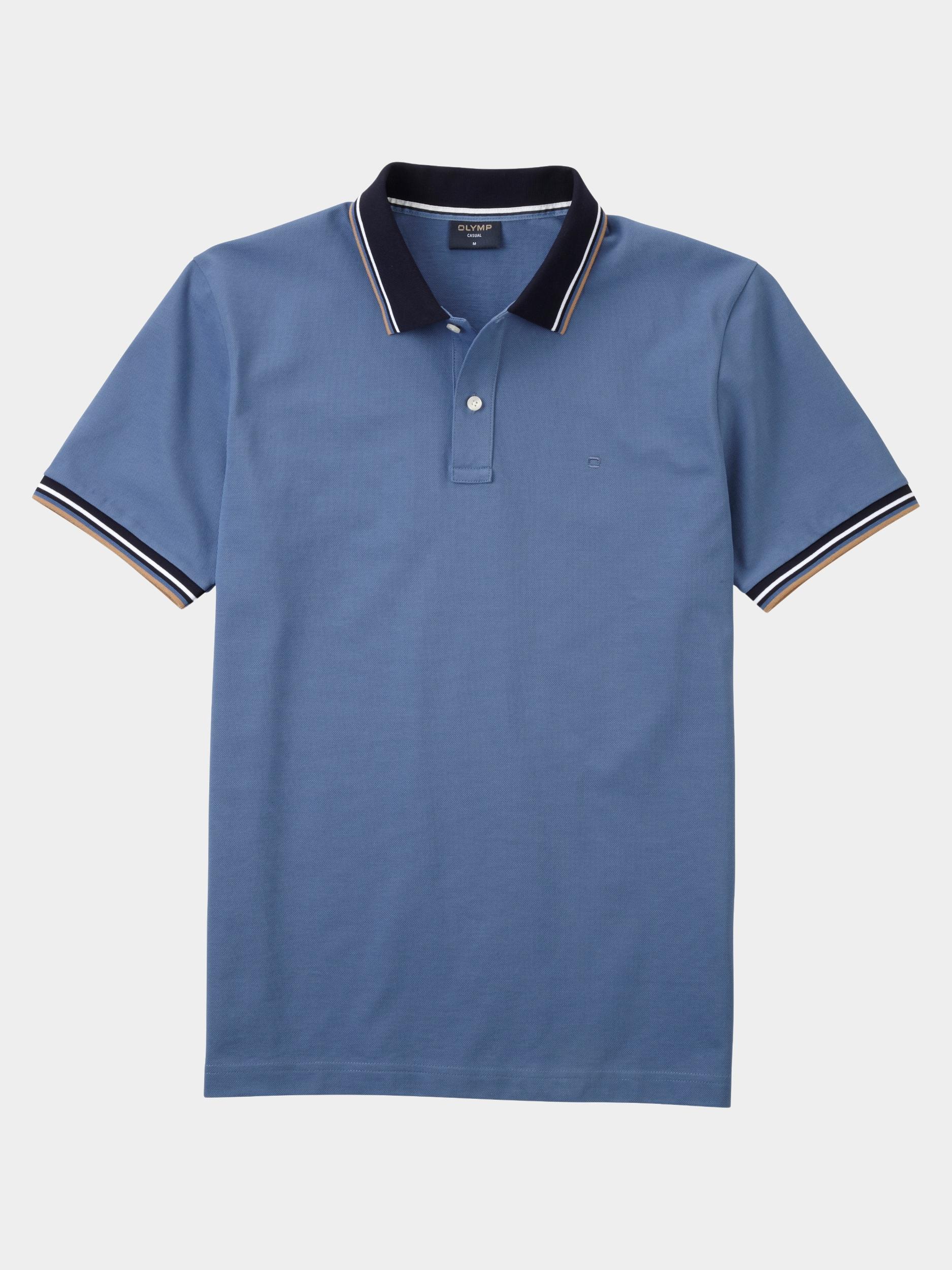 Olymp Polo korte mouw Blauw Polo PiquÃ© solid 541152/13