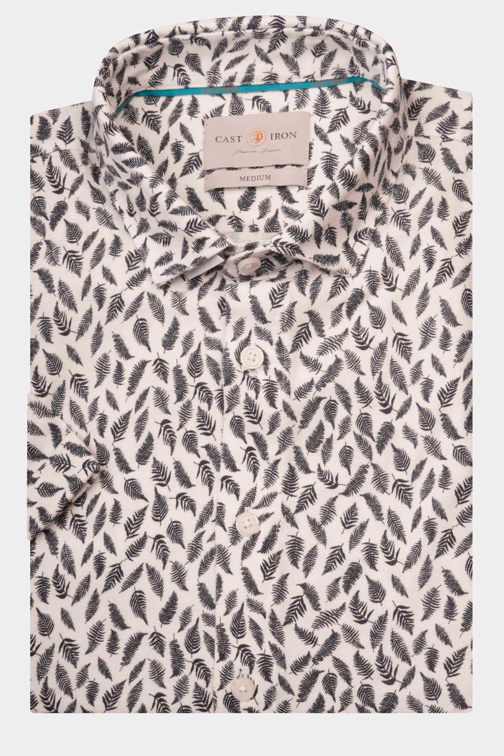 Cast Iron Casual hemd korte mouw Wit Short Sleeve Shirt Print on p CSIS2304235/7002