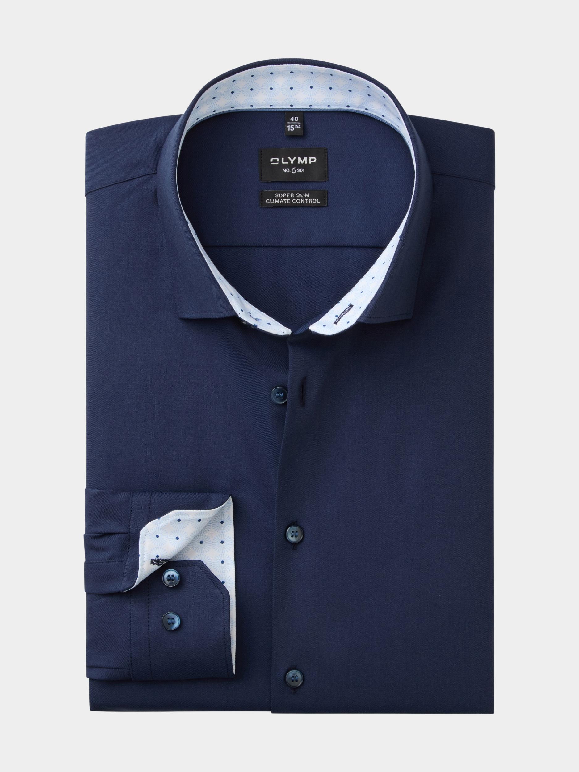 Olymp Business hemd lange mouw Blauw No. Six 075564/18