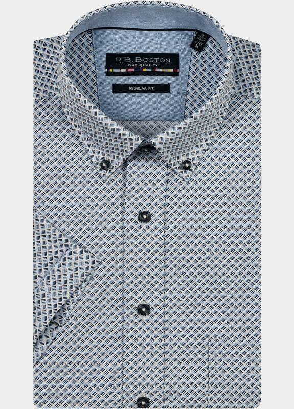 R.B. Boston Casual hemd korte mouw Multi Marshall SS Button Down 516670/632
