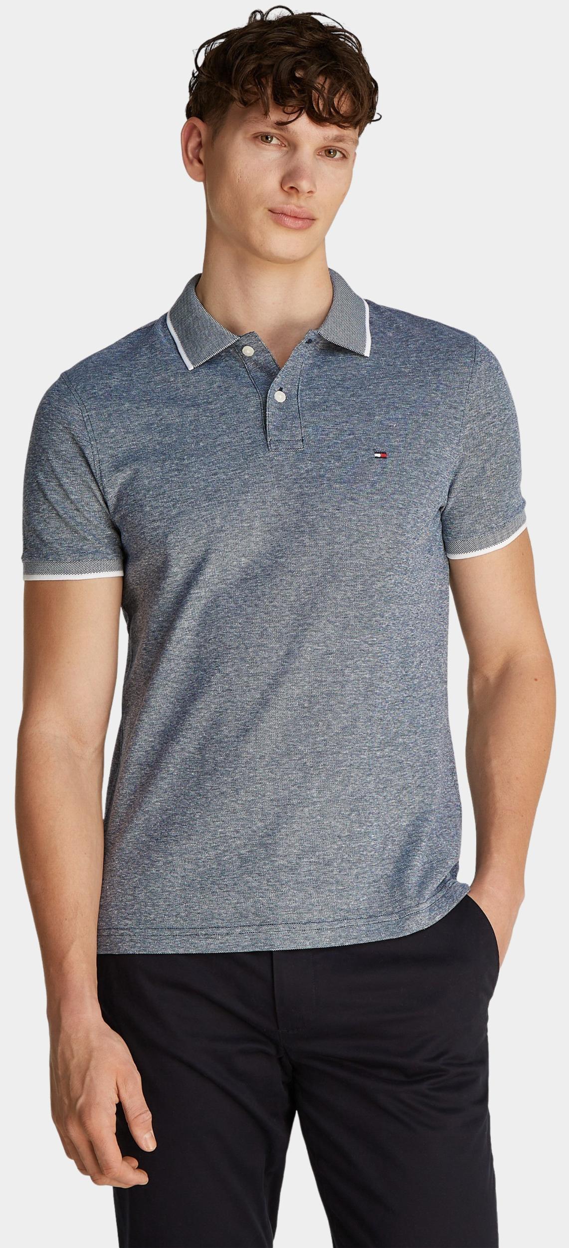 Tommy Hilfiger Polo korte mouw Blauw Linen Pque Reg Polo MW0MW33140/DAF