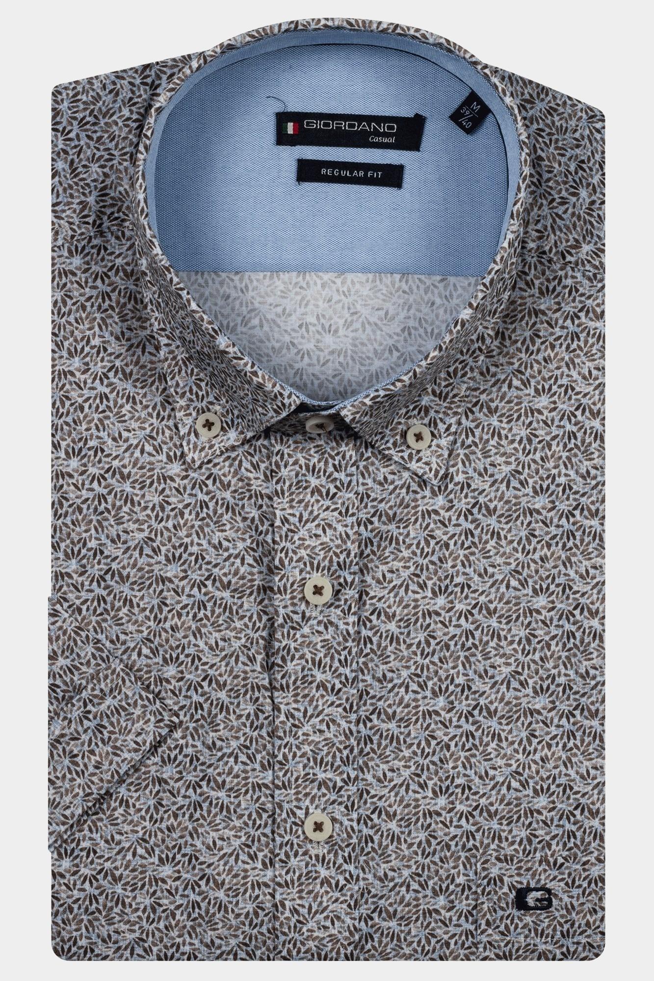 Giordano Casual hemd korte mouw Bruin League short sleeve button do 516038/80