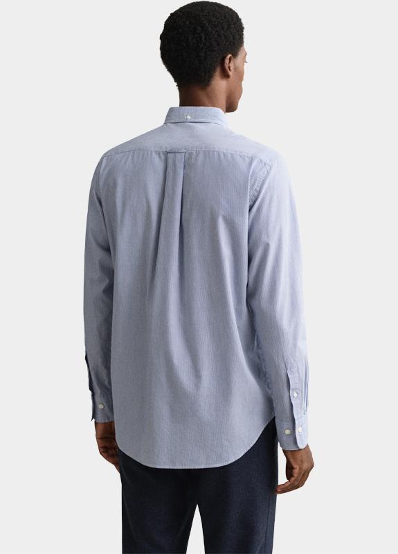 Gant Overhemd heren Blauw Poplin banker shirt 3000140/436