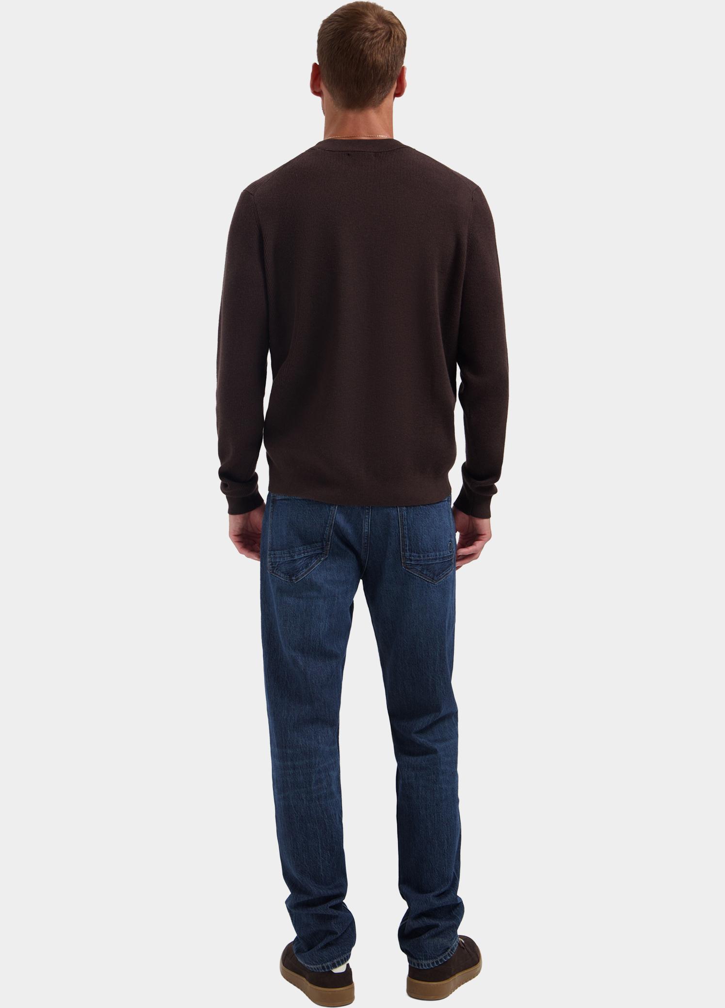 Dstrezzed Pullover heren Bruin Oscar Rib Mockneck 406824/799