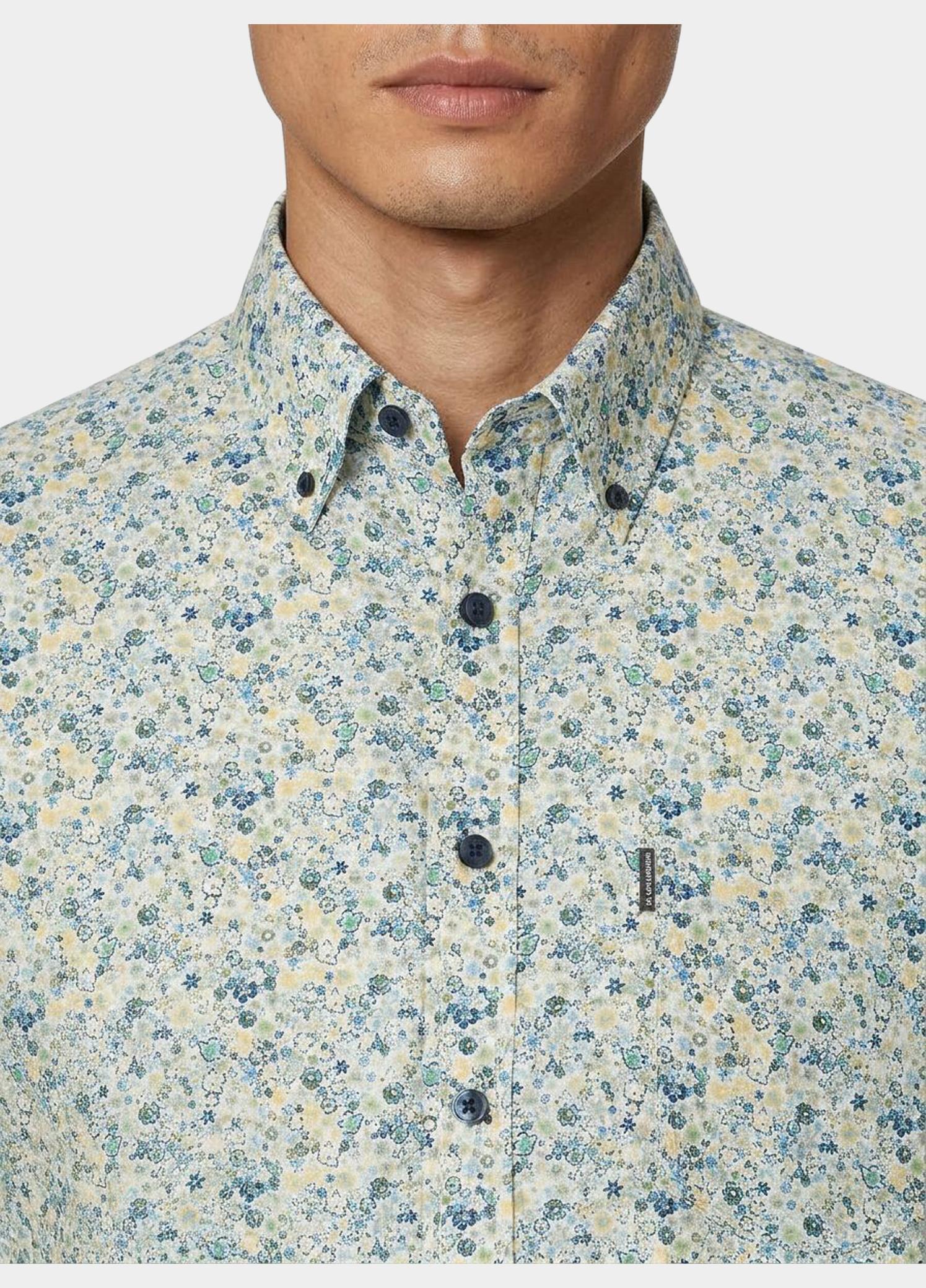 Casamoda Casual hemd korte mouw Groen B.D. Casual Fit 1/2Arm_ 126131321/300