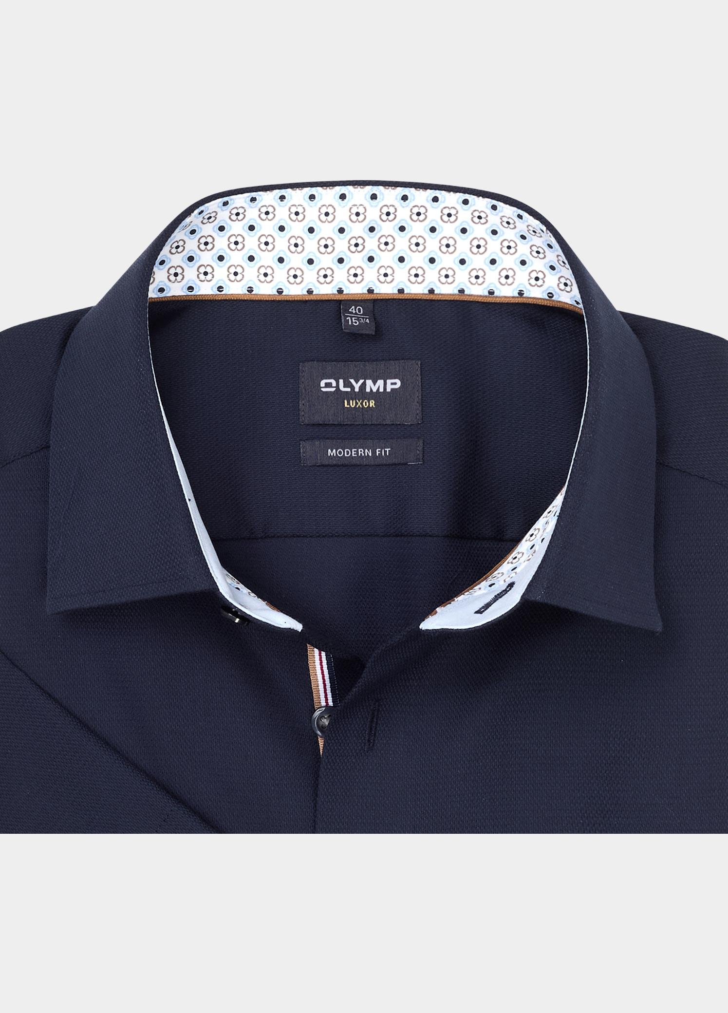 Olymp Zakelijk hemd korte mouw Blauw Luxor 120012/18