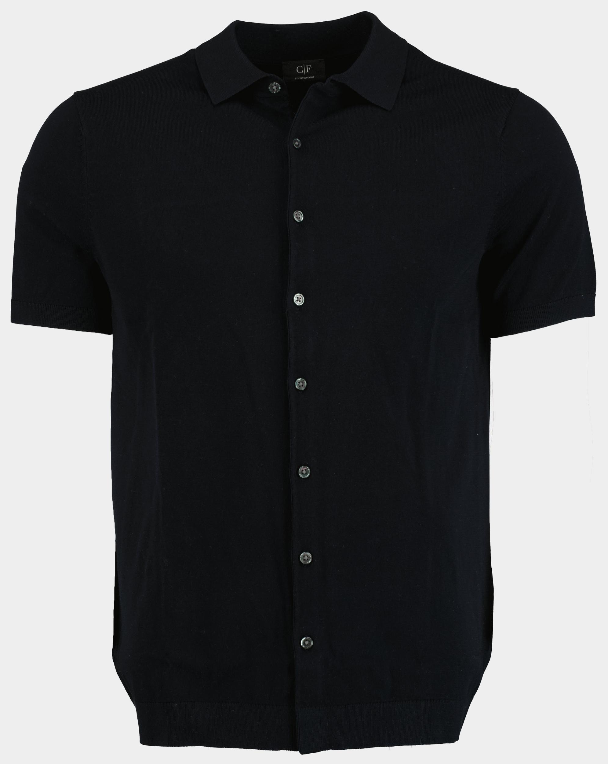 Commander Casual hemd korte mouw Blauw Strick Shirt, 1/2 Arm 213013089/607