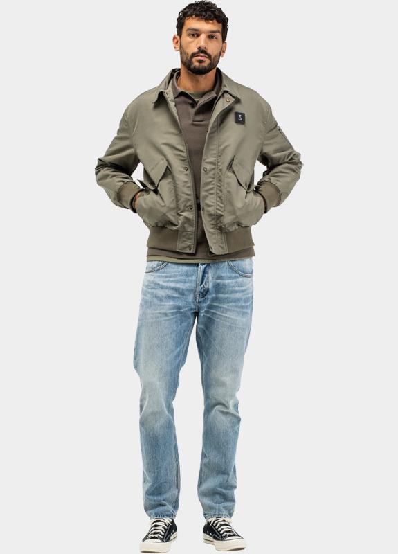 Butcher of Blue Zomerjas heren Grijs Carlos Flight Bomber M2617051/708