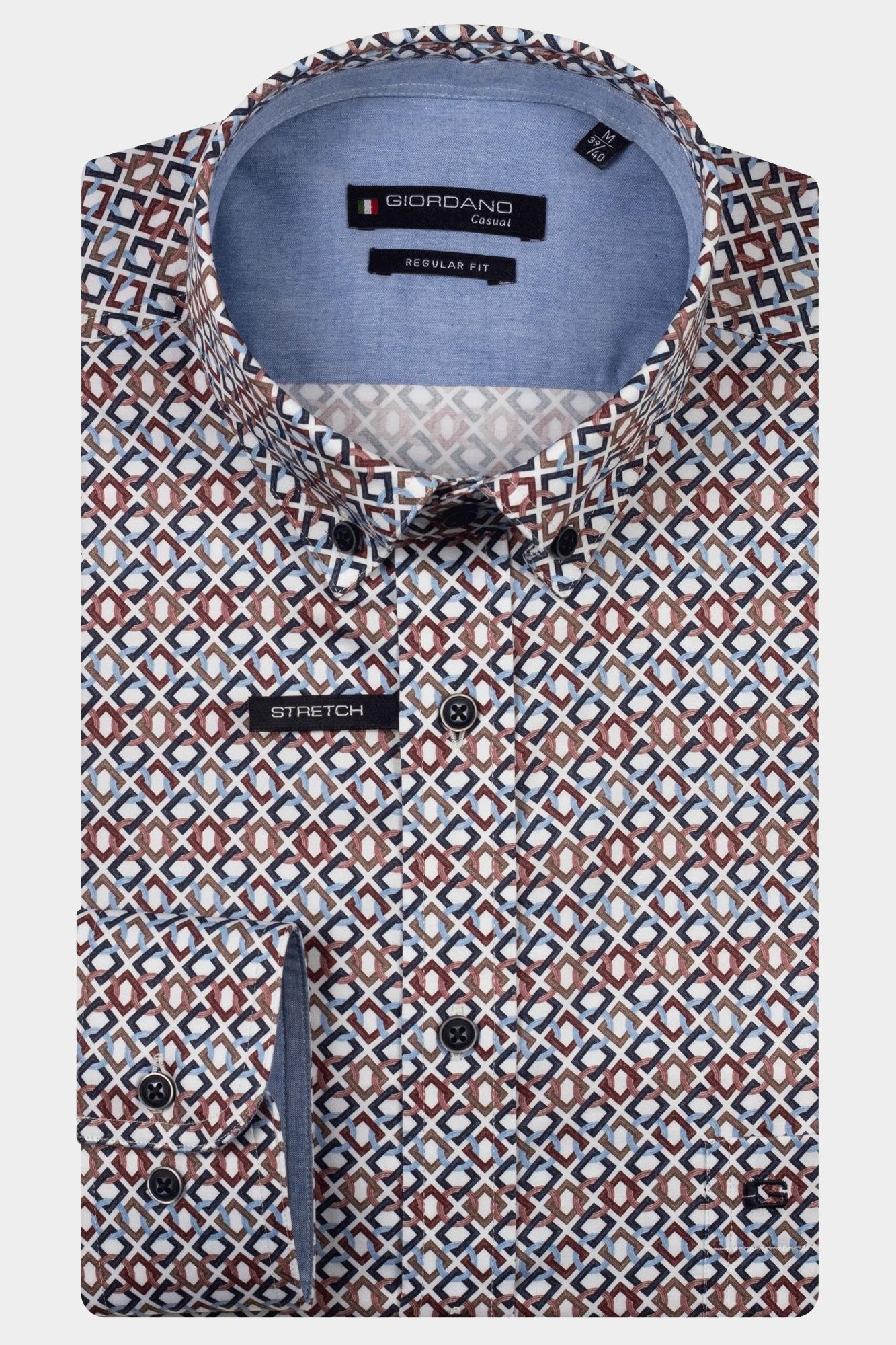 Giordano Casual hemd lange mouw Paars Ivy long sleeve button down S 527014/40