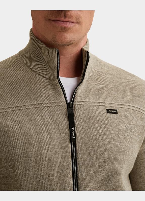 Vanguard Vest Bruin Zip jacket cotton modal bonde VKC2602354/8025