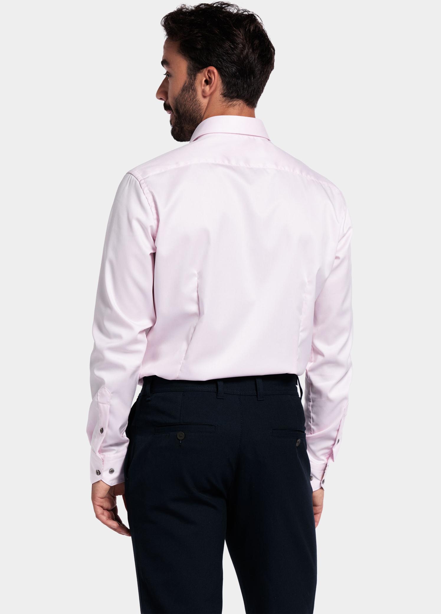 Giordano Overhemd heren Roze Locarno long sleeve semi cuta 527877/50