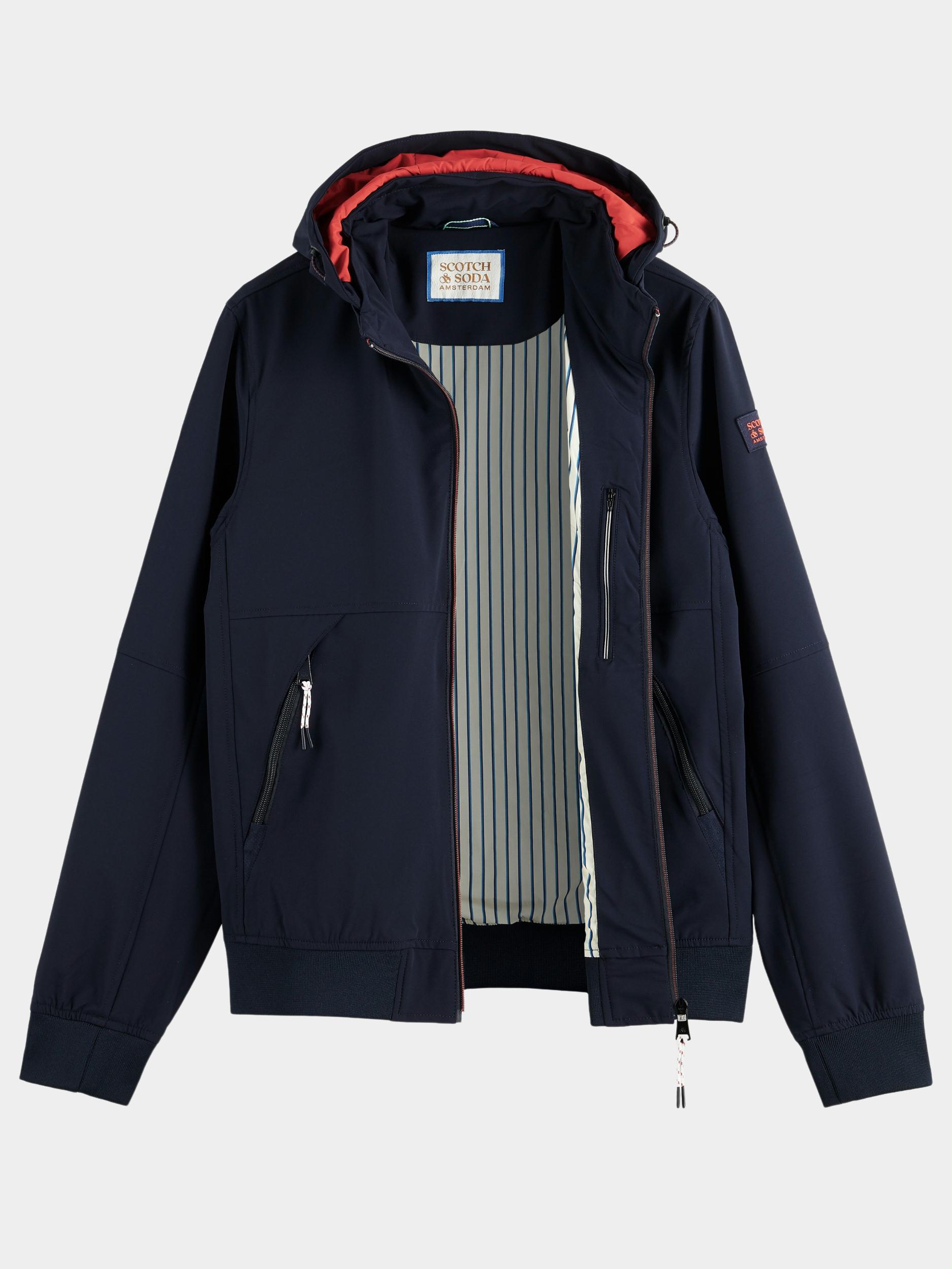 Scotch & Soda Winterjack Blauw Hooded colourblock jacket 169691/0002