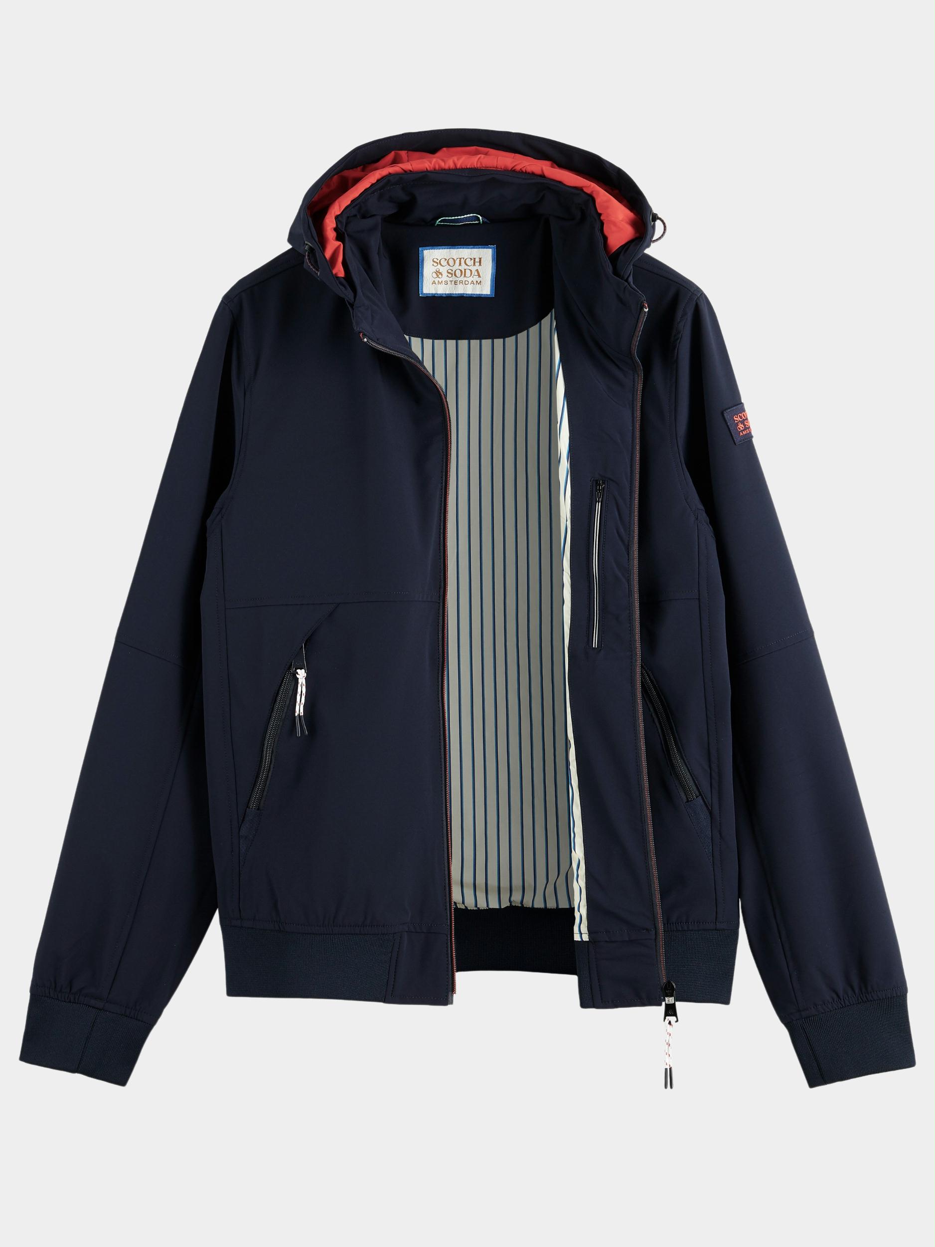 Scotch & Soda Winterjack Blauw Hooded colourblock jacket 169691/0002