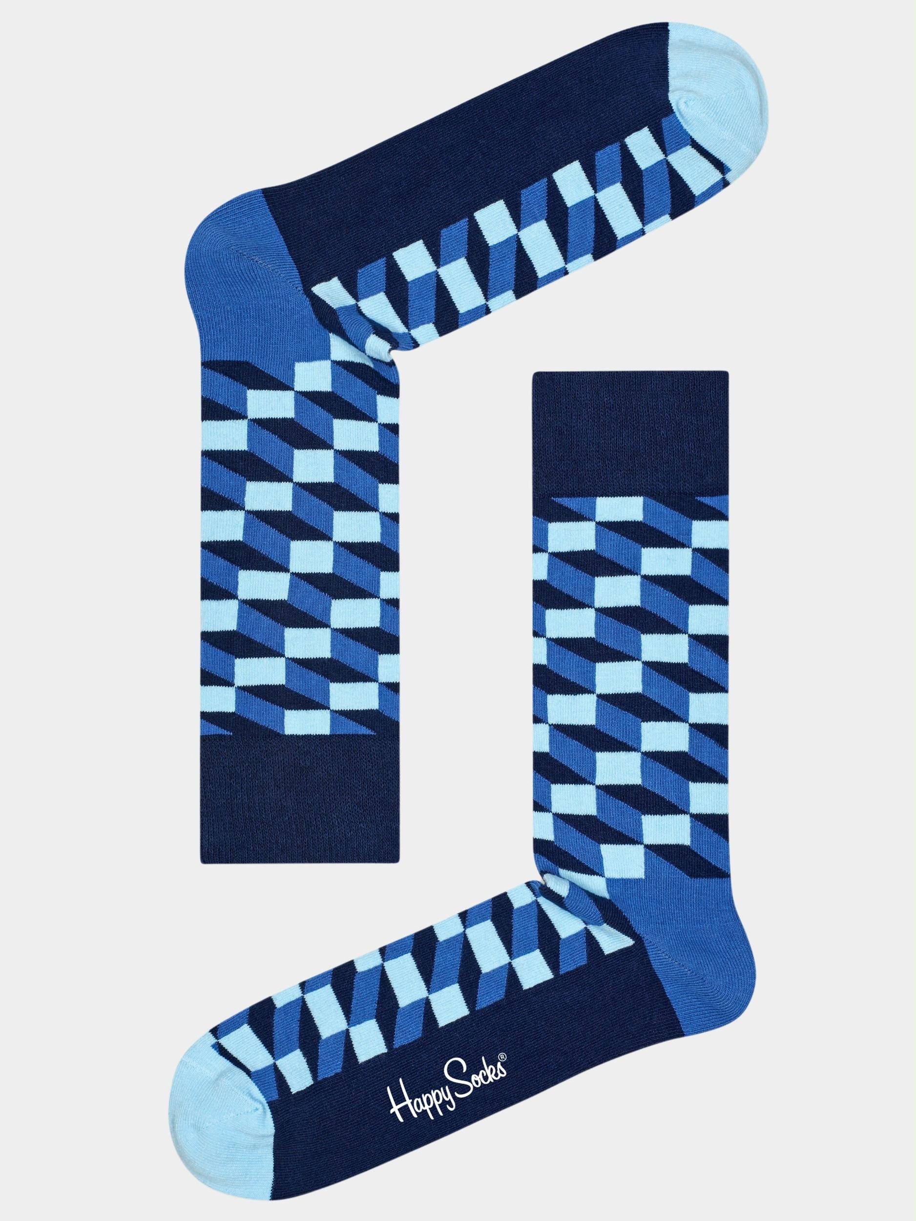 Happy Socks Sokken Blauw Filled Optic FIO01/6050