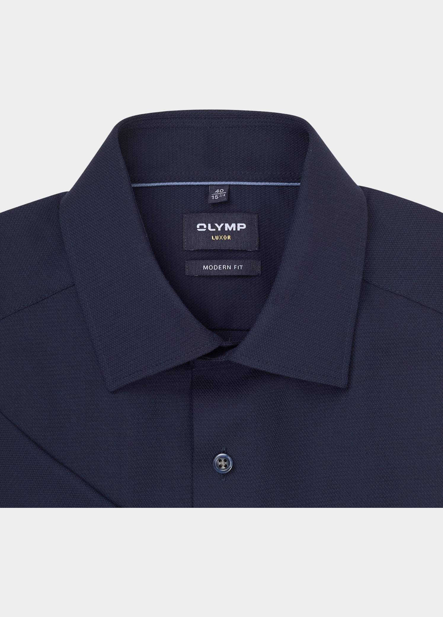 Olymp Zakelijk hemd korte mouw Blauw Luxor 124612/18