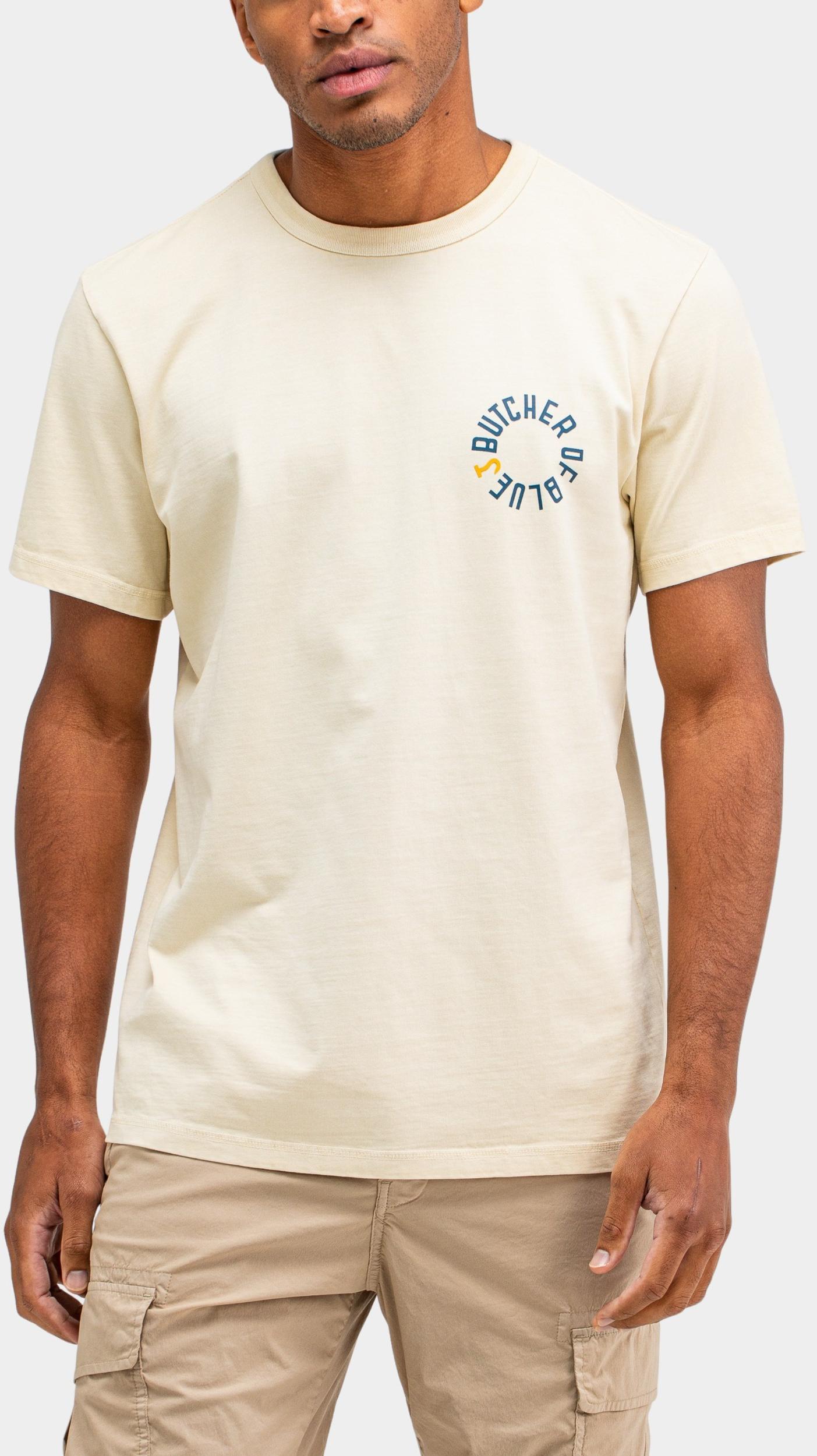 Butcher of Blue T-shirt korte mouw Beige Army Circle Tee M2512011/618